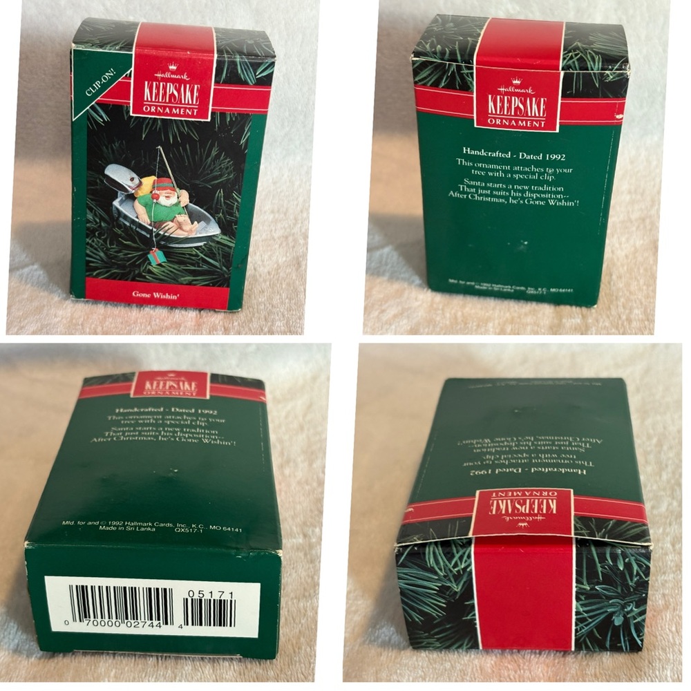 1992 GONE WISHIN' Hallmark Keepsake Christmas Clip On Ornament In Box - Picture 13 of 16